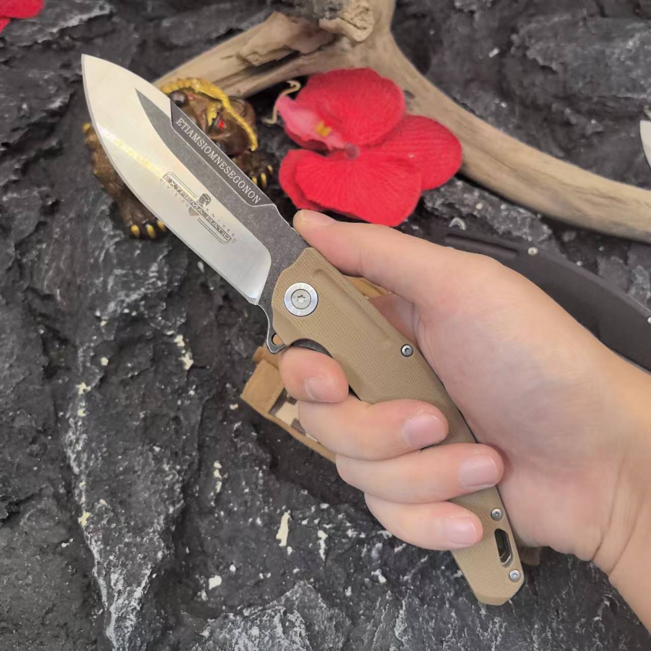 Extreme force Flying Fish Outdoor high-hardness folding knife, wilderness survival knife, portable tactical knife, camping knife collection Specification drawing
