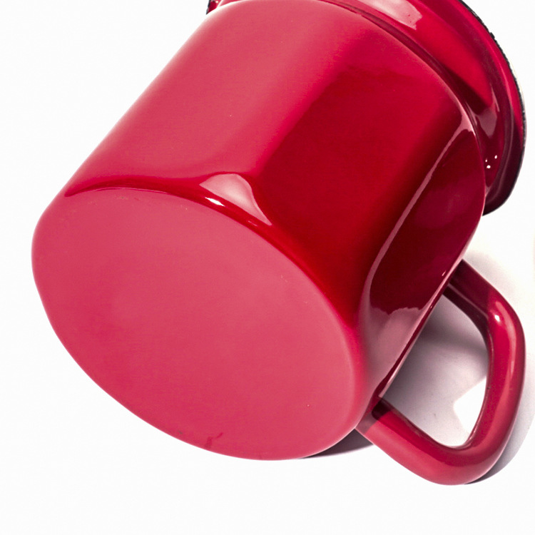 Factory wholesale household enamel oil kettles, enamel milk kettles, narrow-mouthed water kettles with LIDS, enamel kettles, 2L coffee kettles details Picture