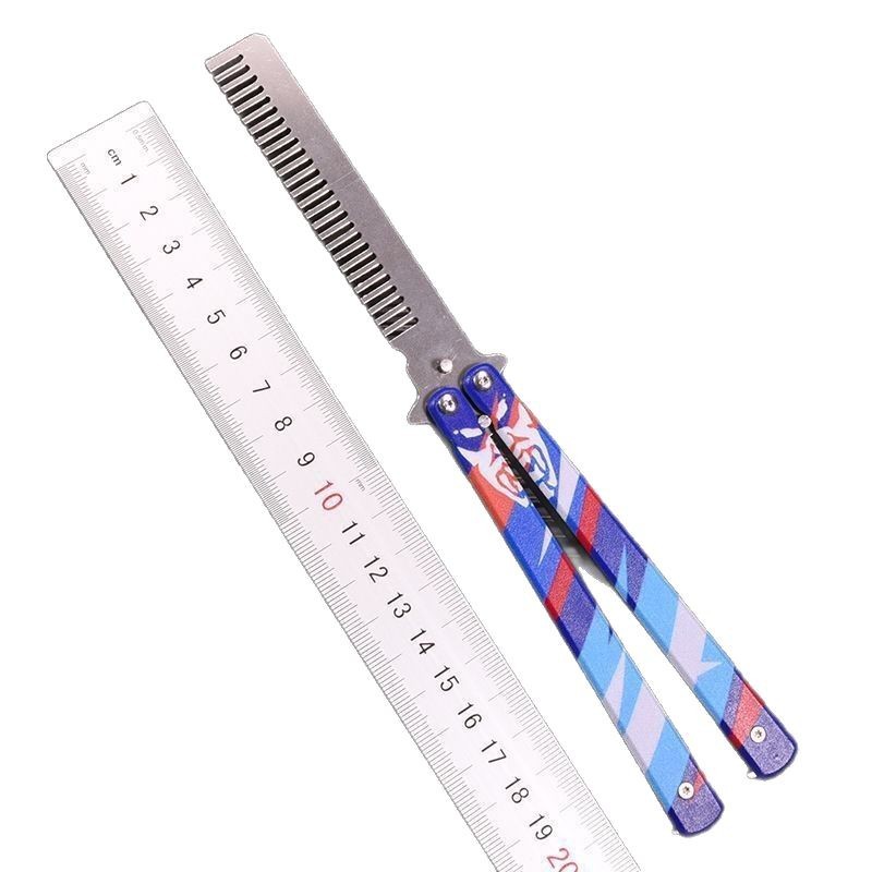 CSGO Butterfly Knife Valorant Fearless Contract Night Dew Butterfly Comb Factory in stock, outdoor swing hand uncut Item Picture