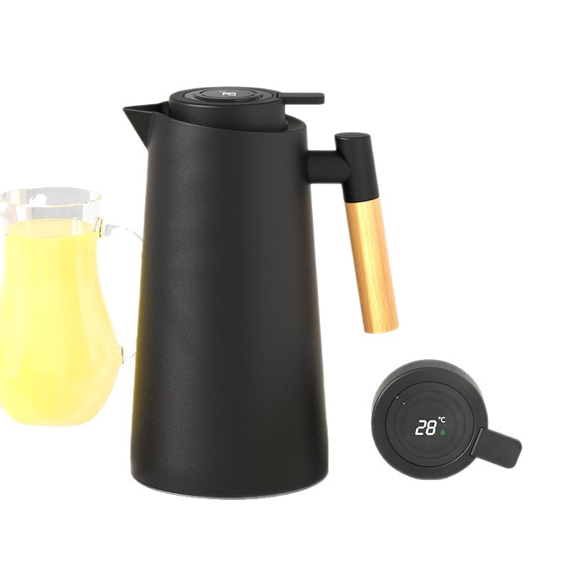Wholesale insulated water kettles, commercial vacuum digital display press-type warm water kettles, large-capacity glass inner liner insulated water kettles, simple Item Picture