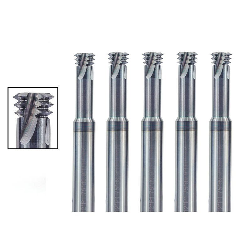 New cross-border 3-thread metric 60° tungsten steel thread milling cutter, CNC thread tool, carbide milling cutter Application Scenario
