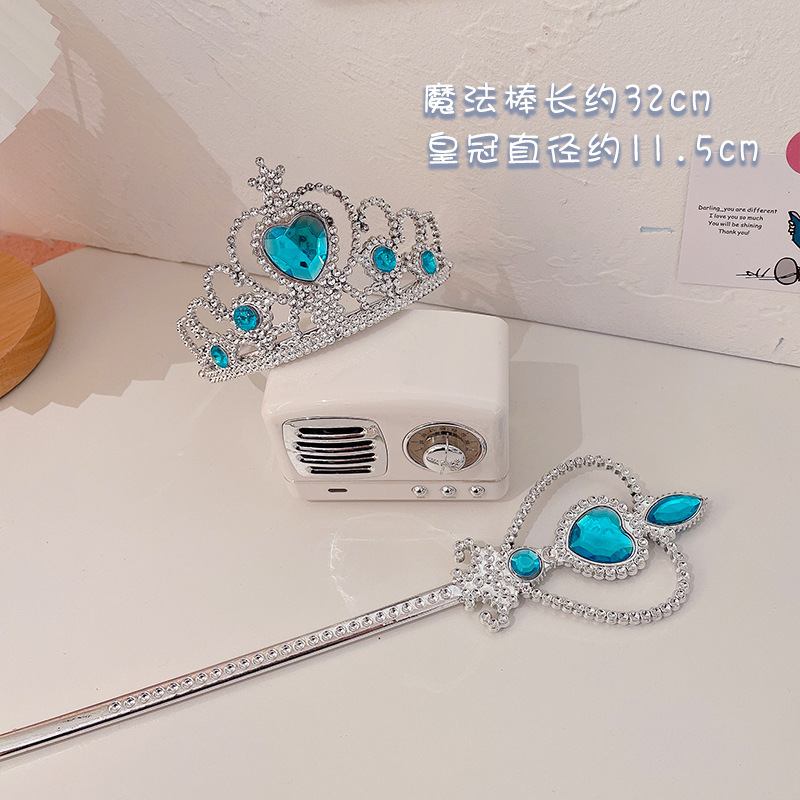Frozen Princess Hair accessory, children's crown Magic wand gift, birthday present, Elsa Princess hair band, hair clip for girls Specification drawing