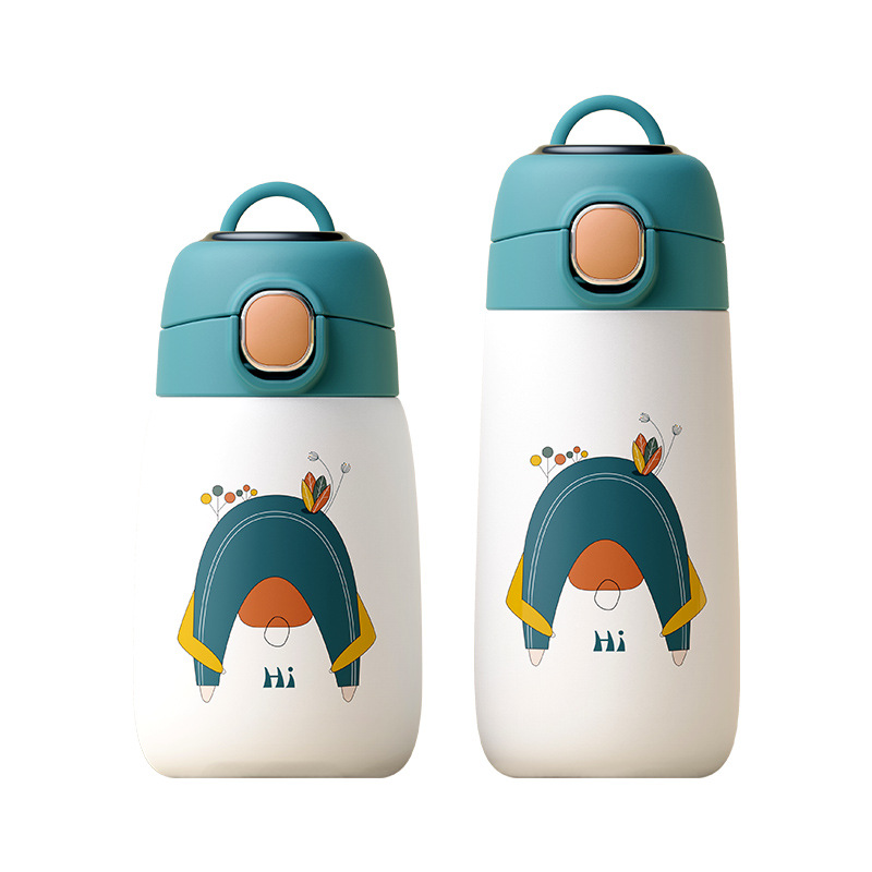 Creative smart temperature-showing Internet celebrity cartoon cute high appearance level large-bellied cup large capacity portable children's insulated water cup Item Picture