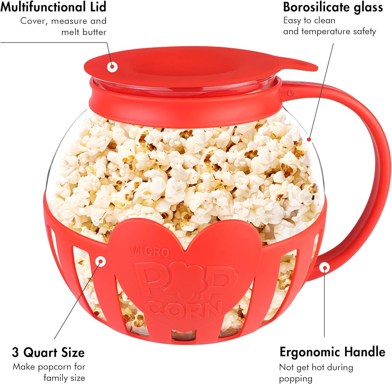 3-Quart Popcorn Machine - Household small mini popcorn Popcorn machine, Micro-Pop Popcorn Application Scenario