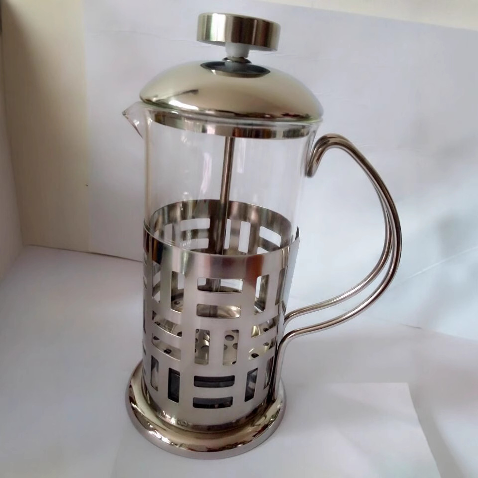 Steel wire handle tea infuser, French press, filter press, new coffee pot, tea brewing cup, first brew coffee, filter, high-temperature resistant pot details Picture