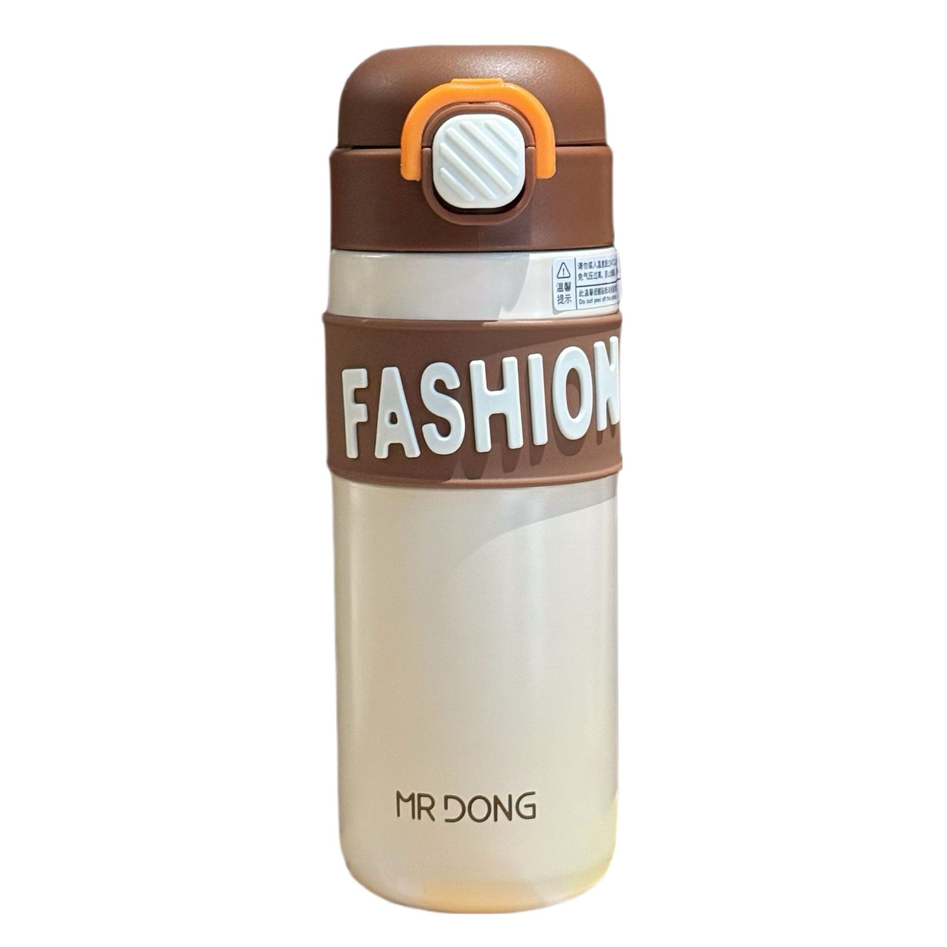 A new type of stainless steel vacuum insulated cup for men's outdoor use with a spring lid, a portable fitness double-drinking cup Item Picture