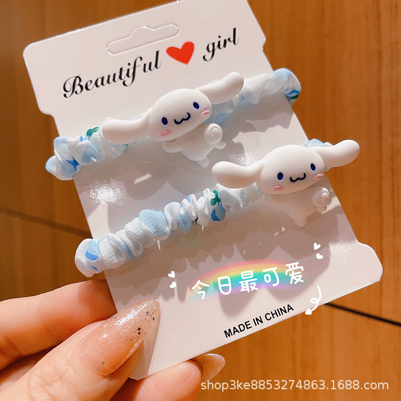 New style hair band, cute girl, sweet osmanthus dog, large intestine circle, telephone line hair rope, best friend bracelet, small rubber band hair accessory Specification drawing