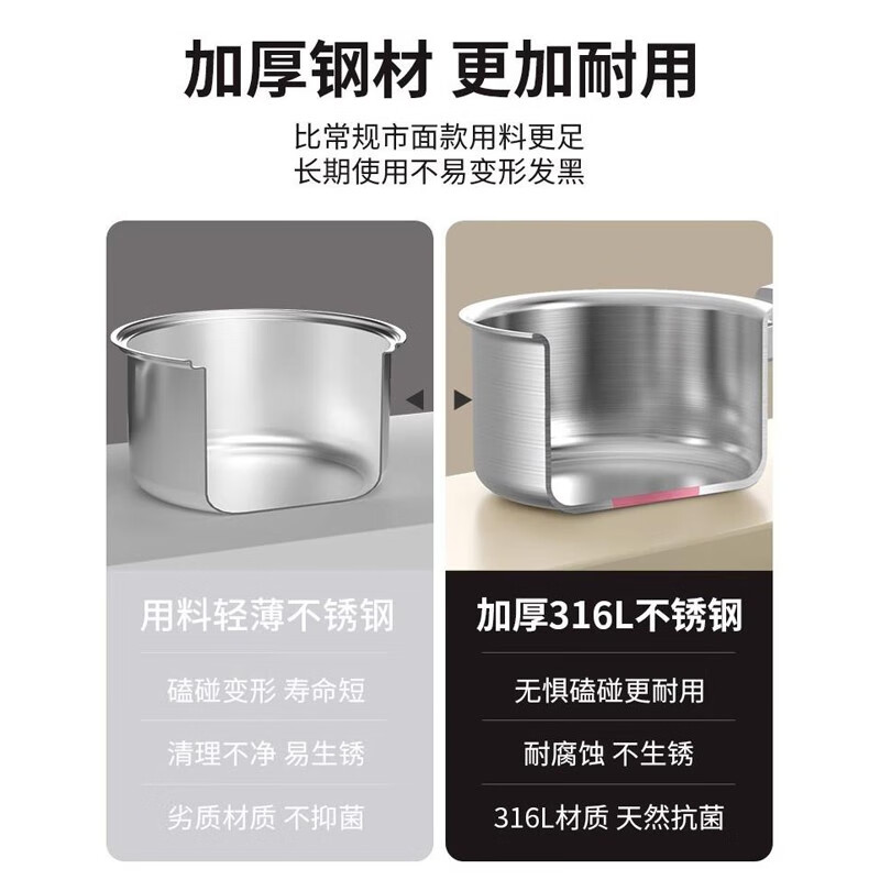 Stainless steel pot for hot pot, special cookware for household induction cooker, single-pot hot pot basin, large-sized hot pot for boiling mutton Specification drawing