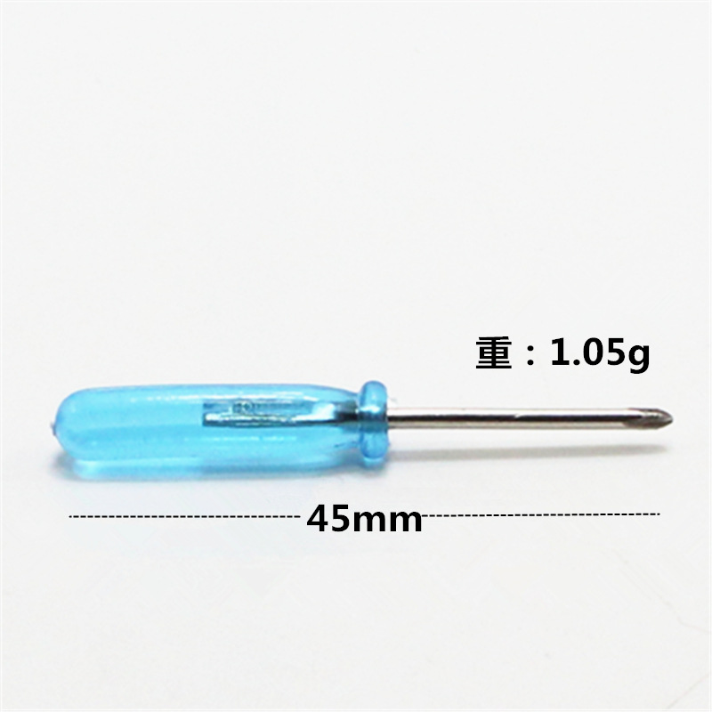 45mm long screwdriver, screwdriver, mobile phone repair screwdriver, blue 1.6mm mini cross-head flat-head screwdriver Item Picture