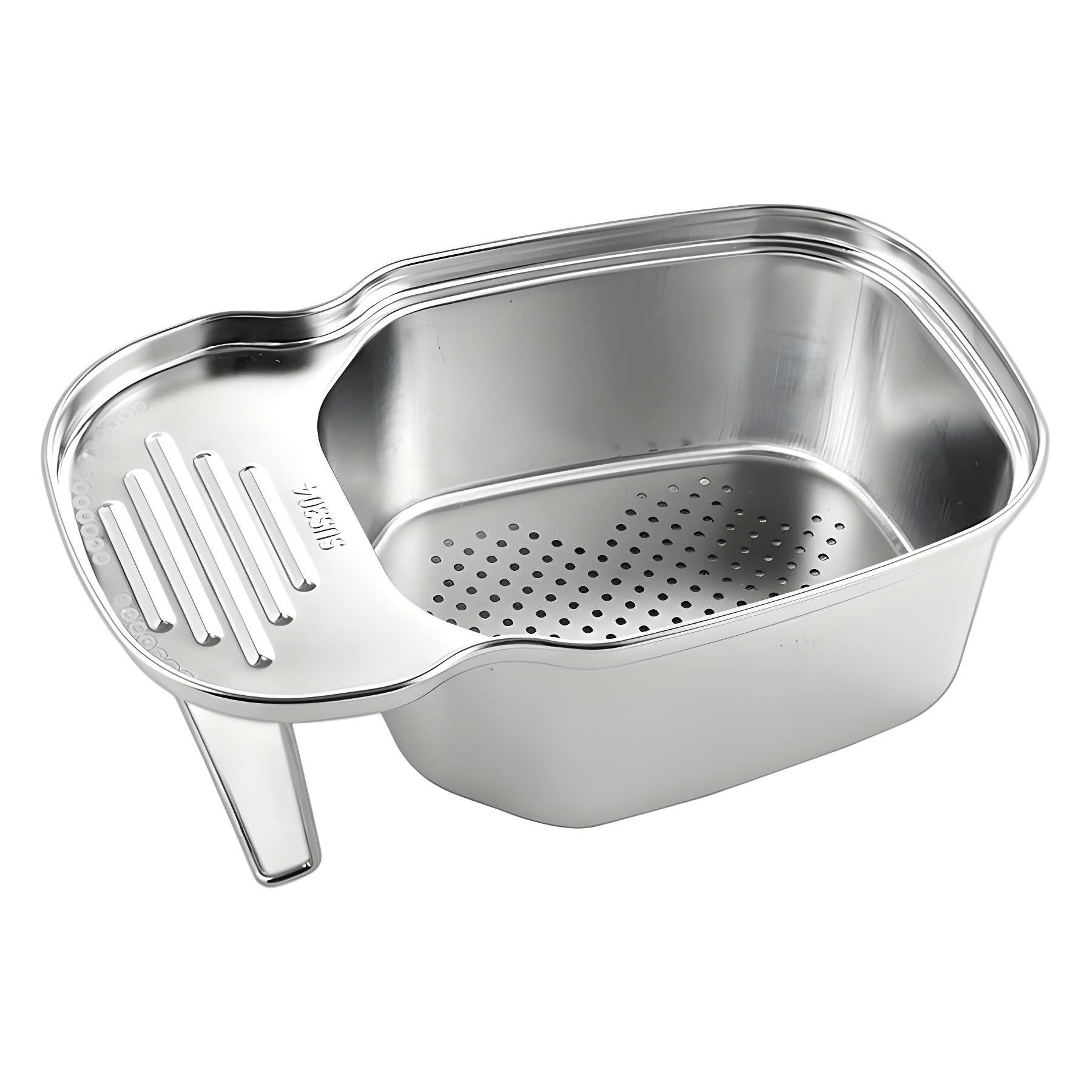 304 stainless steel draining basket, household kitchen sink, hanging basket, sink, kitchen waste filter basket, no need for drilling for storage Item Picture