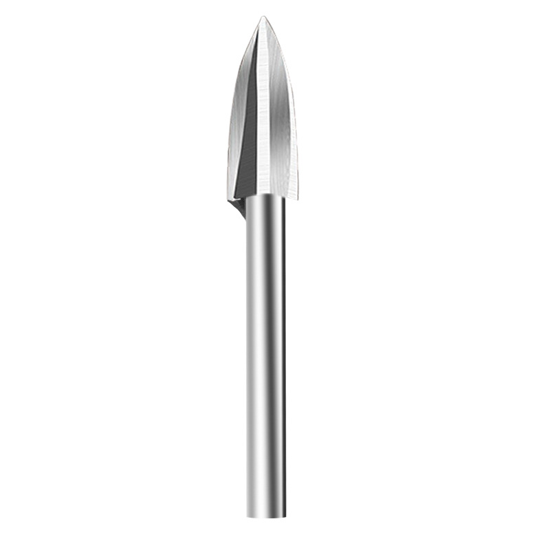 High-speed white steel three-edge sharp knife woodworking furniture electric engraving knife, root carving, polishing, roughing, kernel carving, olive kernel engraving Item Picture