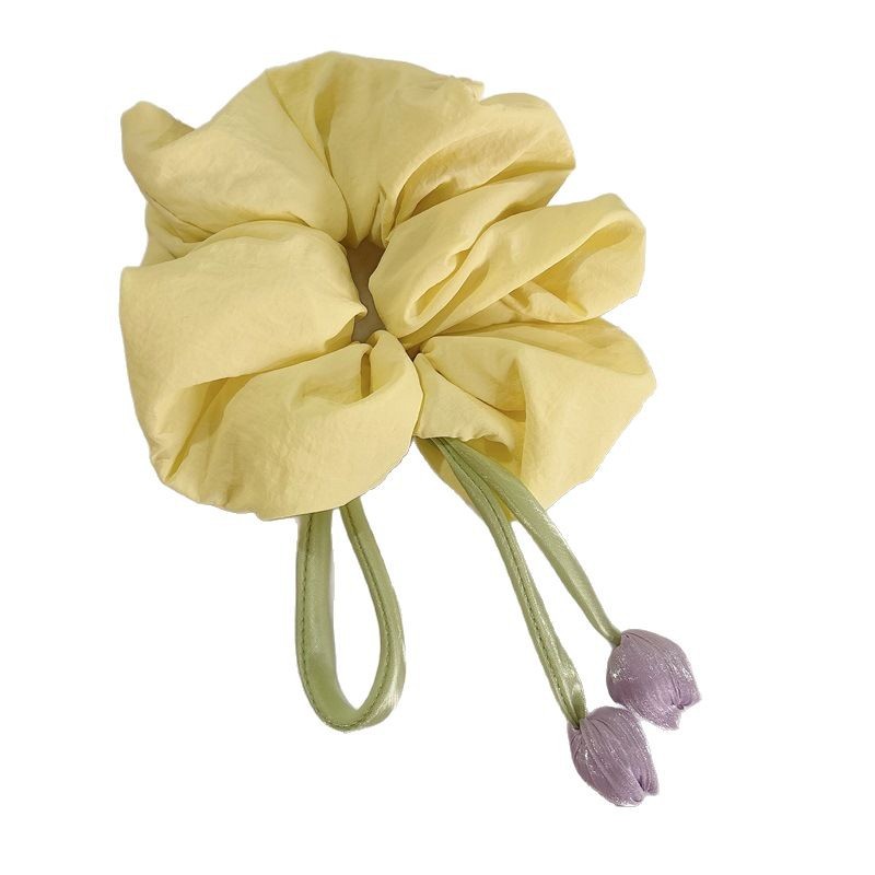 Soft cream puffs, tulip for sleep, large intestine, oversized hair band, high-end Korean-style bun hair accessory, headwear Item Picture