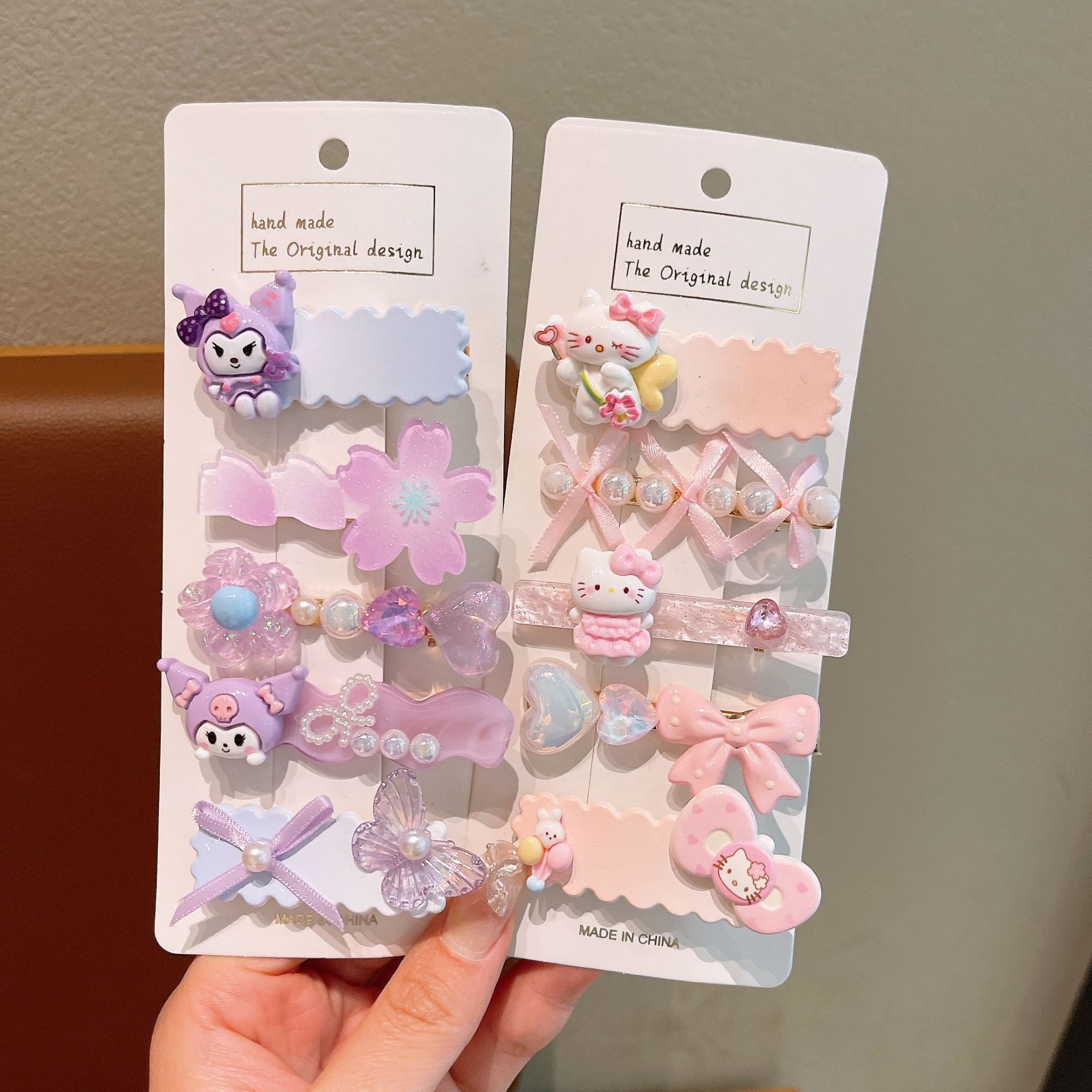 Cute cartoon children's Sanrio hair clips, girlish side bangs hair clips, ins sweet girl duckbill clips headwear Application Scenario
