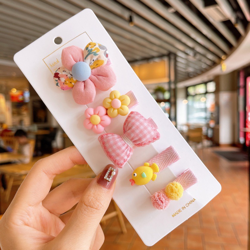 Wholesale Korean children's hair clips and hair accessories, bow hair clips, hair accessories in stock for infants and babies with small hair volume and no damage to hair Specification drawing