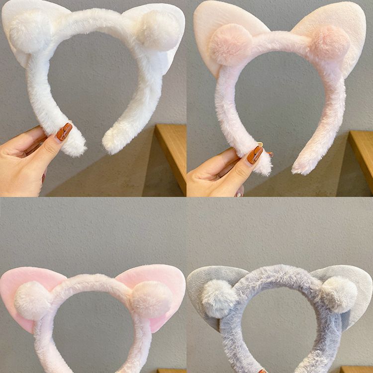 "Internet celebrity temperament, girlish heart, plush face wash, bangs, toiletry, hair band, hair accessories, headband, ear band, hair band manufacturer's style. Application Scenario