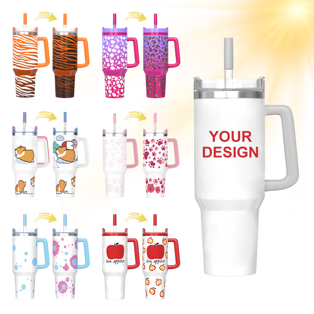 Color-changing Treasure UV Color-changing 40oz Giant Ice Cup, 304 stainless steel outdoor car insulated cup Application Scenario