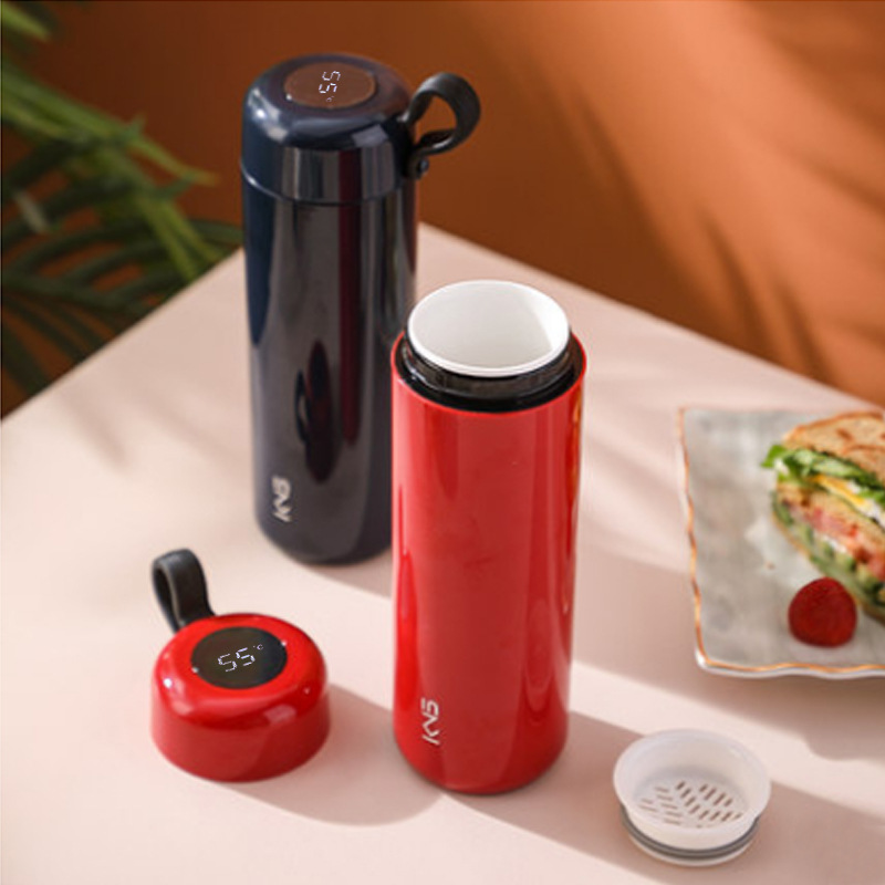 Thermos cup, smart temperature water cup, ceramic inner liner, portable gift, business, personalized, creative, light luxury, can be engraved with logo full figure
