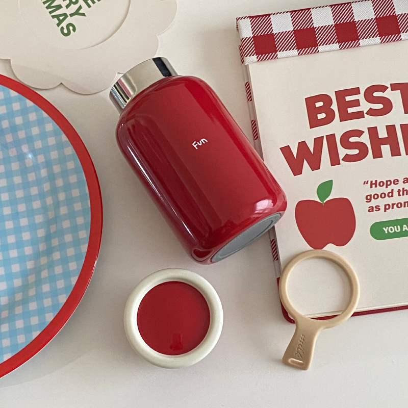 Homemade fun~ New Year and Christmas red insulated cups, stainless steel water cups and travel cups as gifts Item Picture