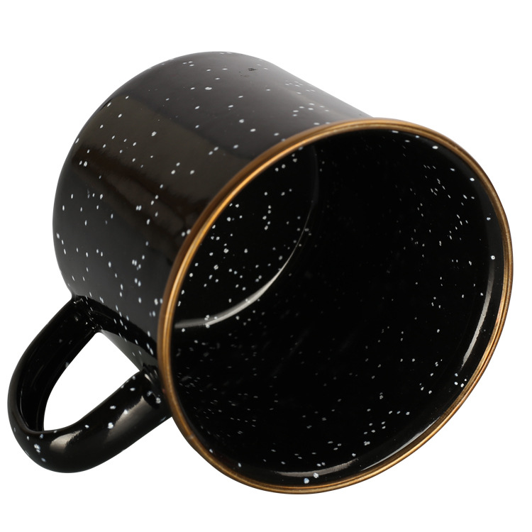 Wholesale black foreign trade mark water cup, creative coffee cup 450ml with star dot enamel cup gift box from the manufacturer Application Scenario
