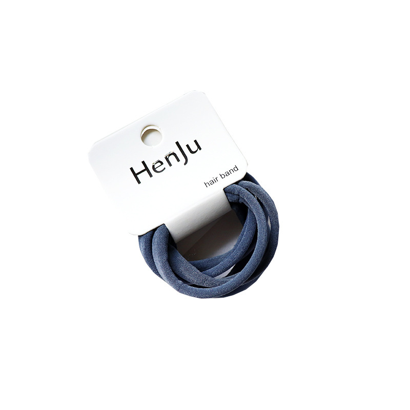 A set of 6 Korean trendy minimalist hair ties for spring in an ins style, featuring hair bands, minimalist hair ties, hair bands and hair accessories Item Picture
