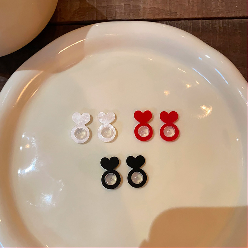 Silicone hamburger ear plug support to prevent falling off, heart-shaped transparent ear plug, back plug ear stud, back cap magic tool to fix and prevent sagging Specification drawing