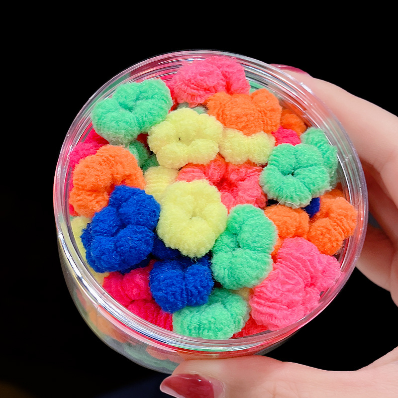 Baby mini towel ring, high-elasticity hair ring, children's small rubber band, little girl hair tie rope without damaging hair headwear Application Scenario
