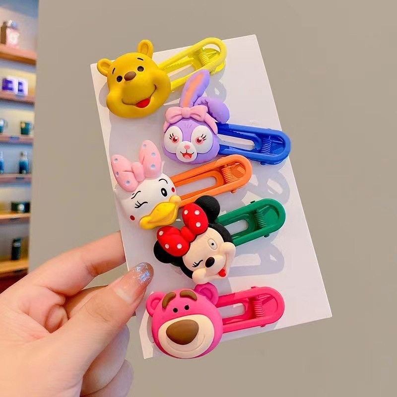 Children's sugar bean hair clips, girls' bangs, broken hair arrangement, cartoon hair clips, baby forehead clips, girls' back of the head hair clips details Picture