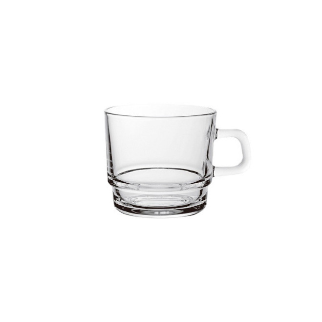 Household glass water cups, coffee cups, small cups, transparent mugs, flower tea beverage cups, heat-resistant casual restaurant wholesale Item Picture