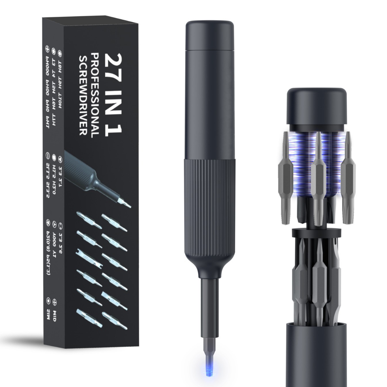 Cross-border Mini 27-in-one precision screwdriver tool set, a small repair tool for mobile phones, computers and glasses full figure