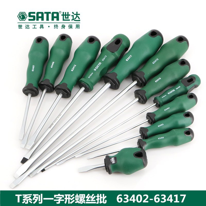 Seda Tools' full T series flat-head screwdrivers, screwdrivers, soft 63402 63403 63404 63405 63 Item Picture