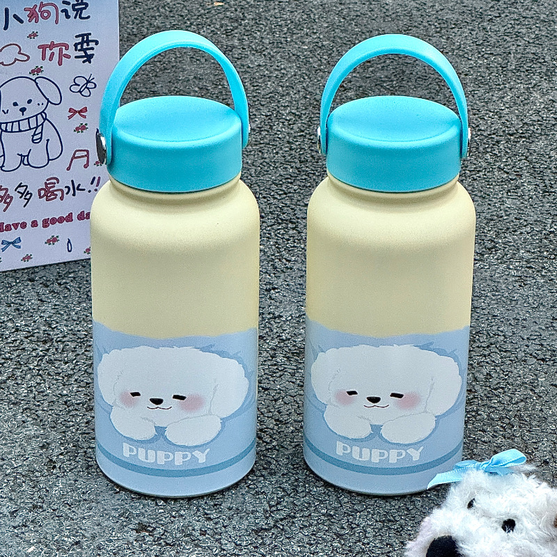 New large-mouth, high-appearance insulated cup, large-capacity 304 stainless steel water cup for girls, portable and cute cup for students Specification drawing