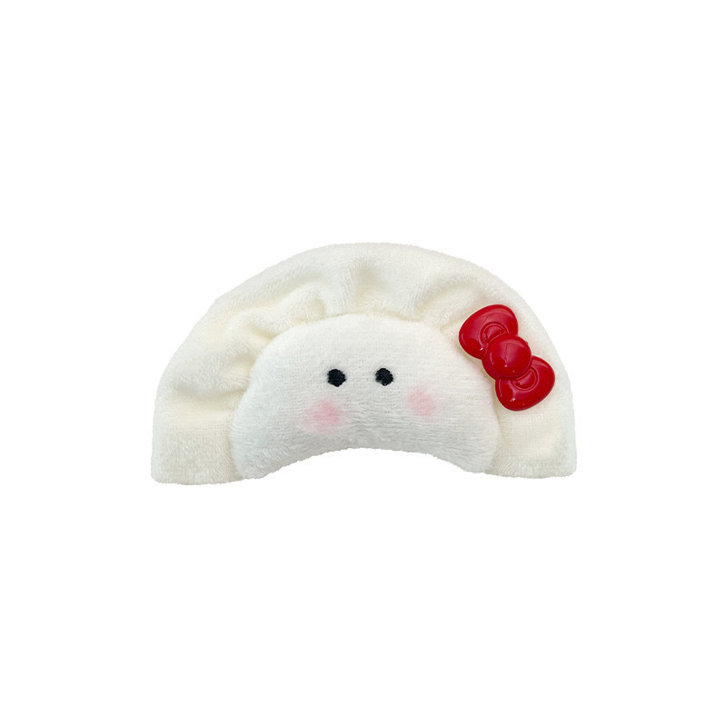Cute plush dumpling hairpin, shark clip at the back of the head, 2024 new plush funny simulation hairpin headwear Item Picture