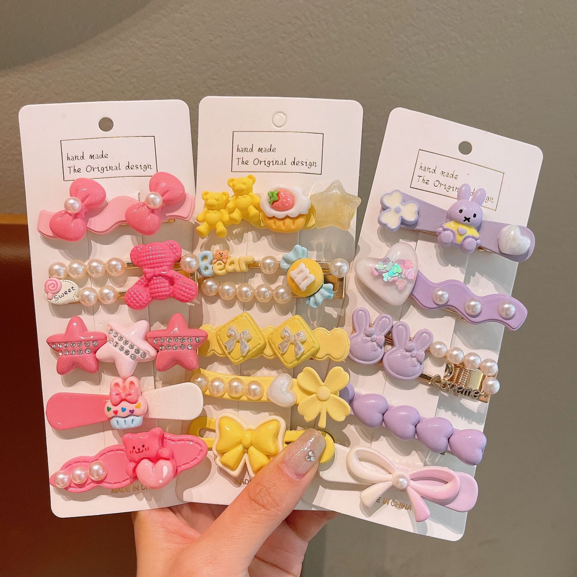 2025 New children's hairpins, pink pearl hairpins, side bangs clips for girls' broken hair, cute girl headwear details Picture