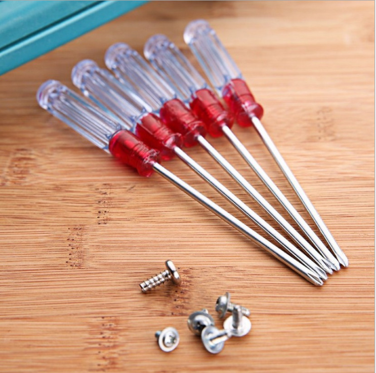 The manufacturer produces red and blue crystal screwdrivers with magnetic transparency and 3-inch small screwdrivers details Picture