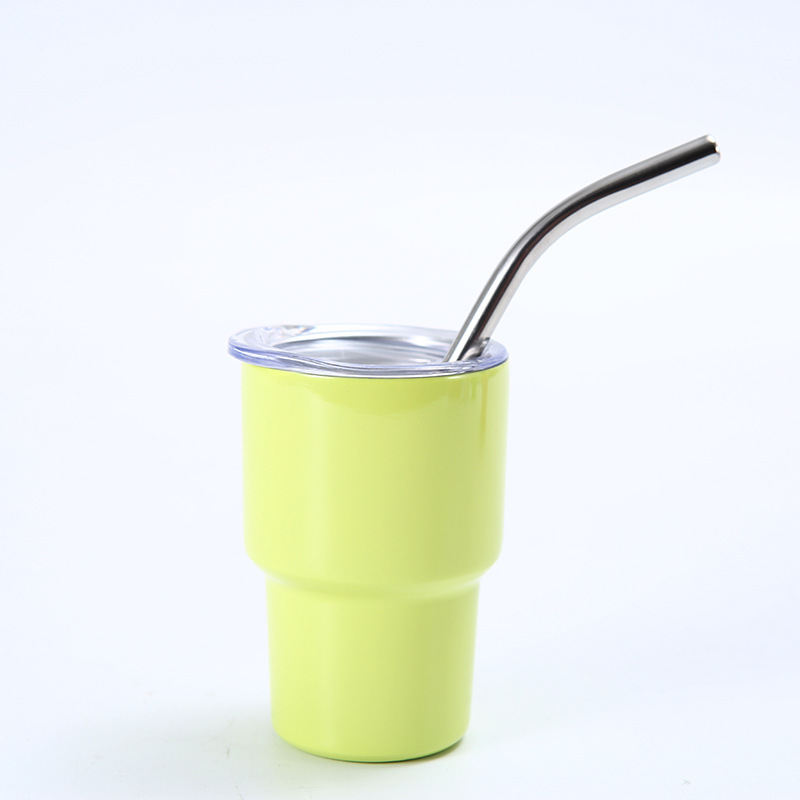 Enlong Amazon's best-selling 2oz car cup, stainless steel insulated cup, macaron-colored straw cup, mini spirits cup Item Picture