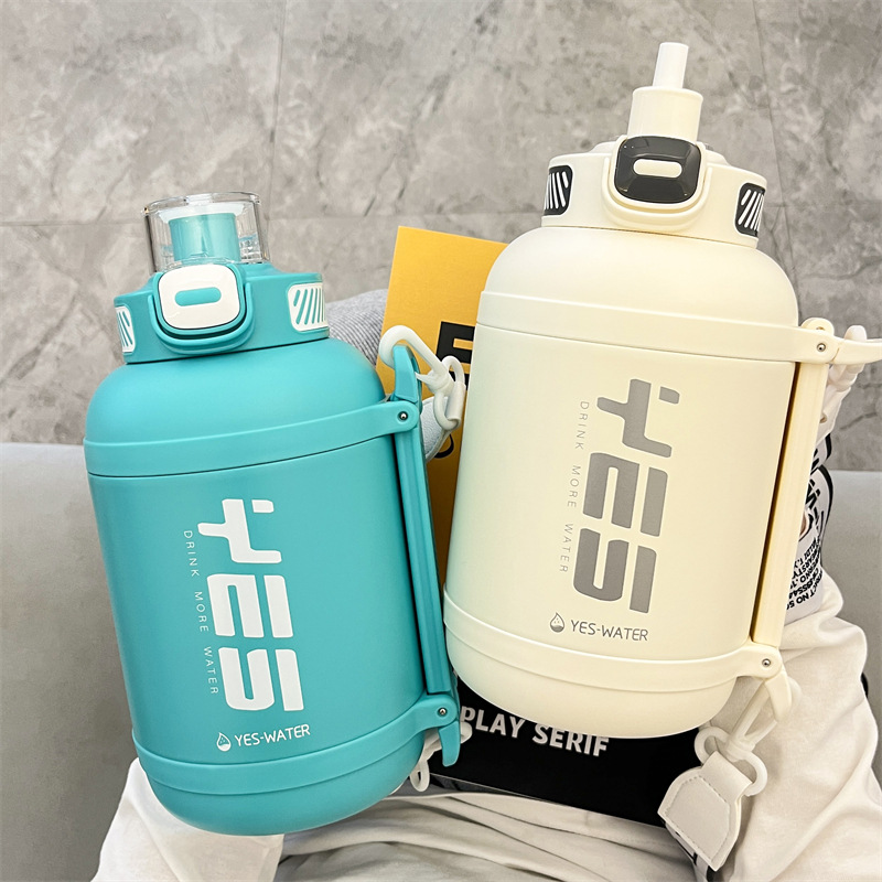 Giant insulated cup 316 food grade large capacity ton-ton bucket sports and fitness large belly cup insulated straw water bottle Specification drawing