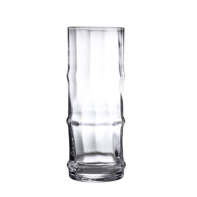 Bamboo joint glass cup, juice cup, milk tea cup, household water cup, milkshake beverage cup, cocktail cup, 500m Item Picture