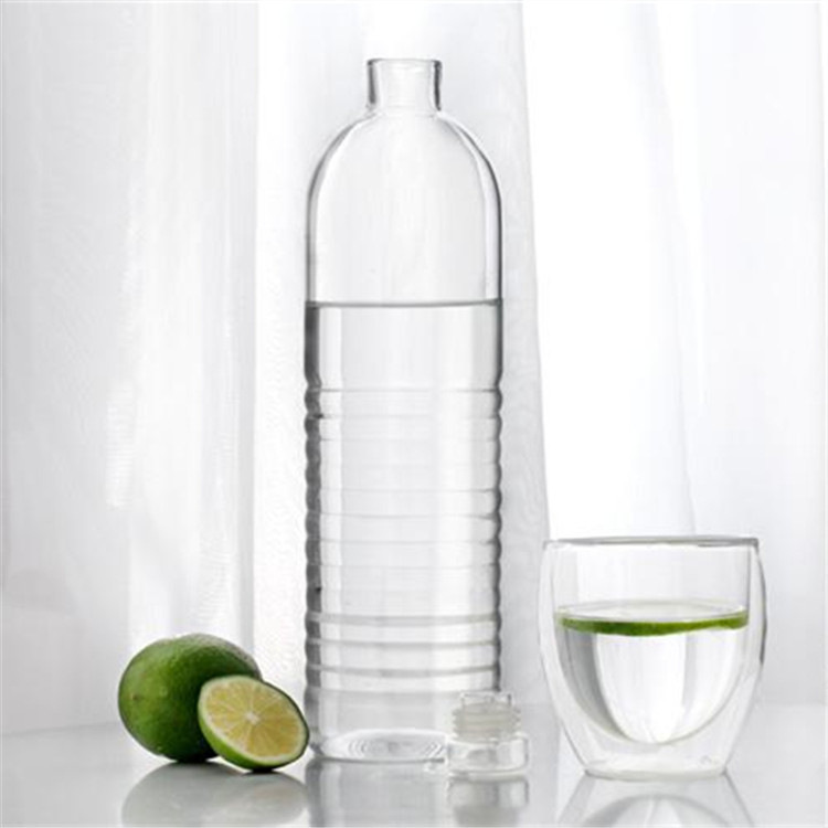 Transparent glass cup, mineral water bottle, middle school girls, boys, summer car portable takeout water cup, large capacity, summer full figure