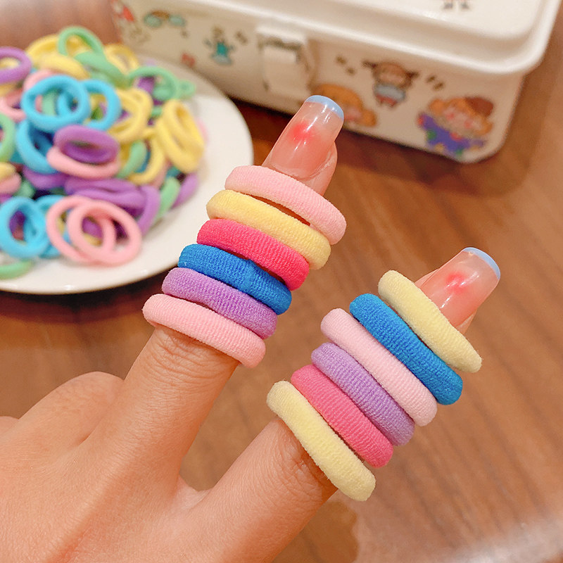 Children's hair bands are not harmful and have good elasticity. Towel loops, baby hair ties, thumb loops, little girls' hair ties, hair accessories, and hair bands Specification drawing