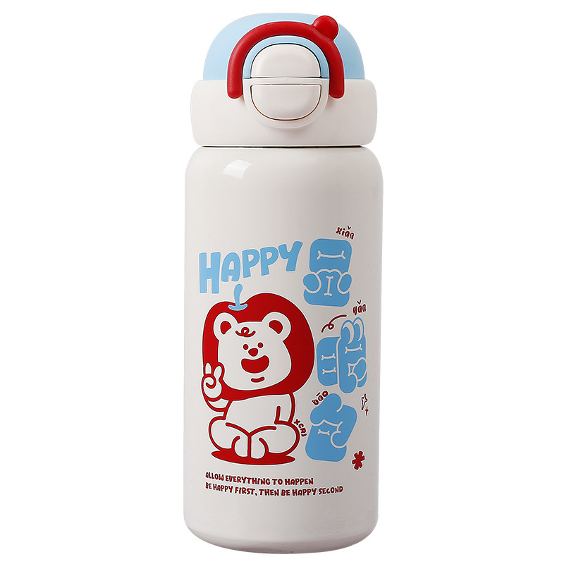 Women's insulated cup with straw, bountiful, large capacity, high appearance level, anti-drop portable water cup, new 304 stainless steel cup Item Picture