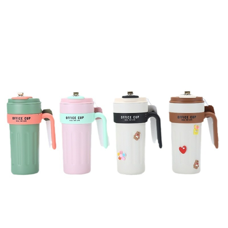 New large-capacity intelligent temperature-measuring, high-appearance-level insulated cup, 316 stainless steel coffee cup, portable and portable gift cup Item Picture