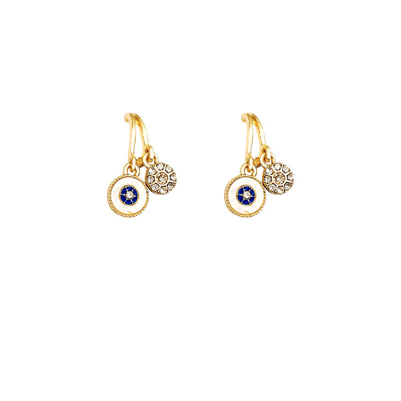 The Daughter of the Sea earrings, retro style, geometric round stud earrings, light luxury, niche, new trendy and high-end earrings wholesale Item Picture
