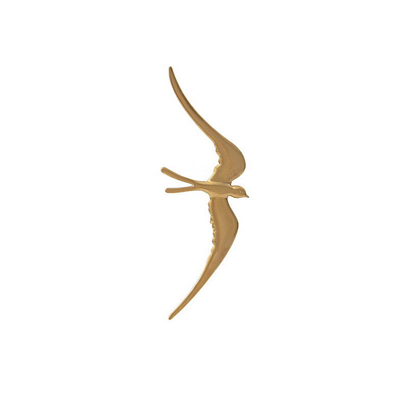 Wholesale of new European and American retro metal animal brooches with a light luxury and high-end feel, versatile clothing and swallow pins as accessories Item Picture