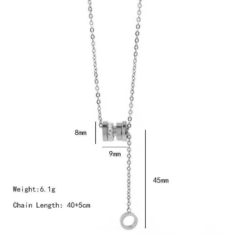This fashionable and simple titanium steel natural-color fringed waist necklace is a unique and elegant, light luxury collarbone chain accessory that does not fade Item Picture