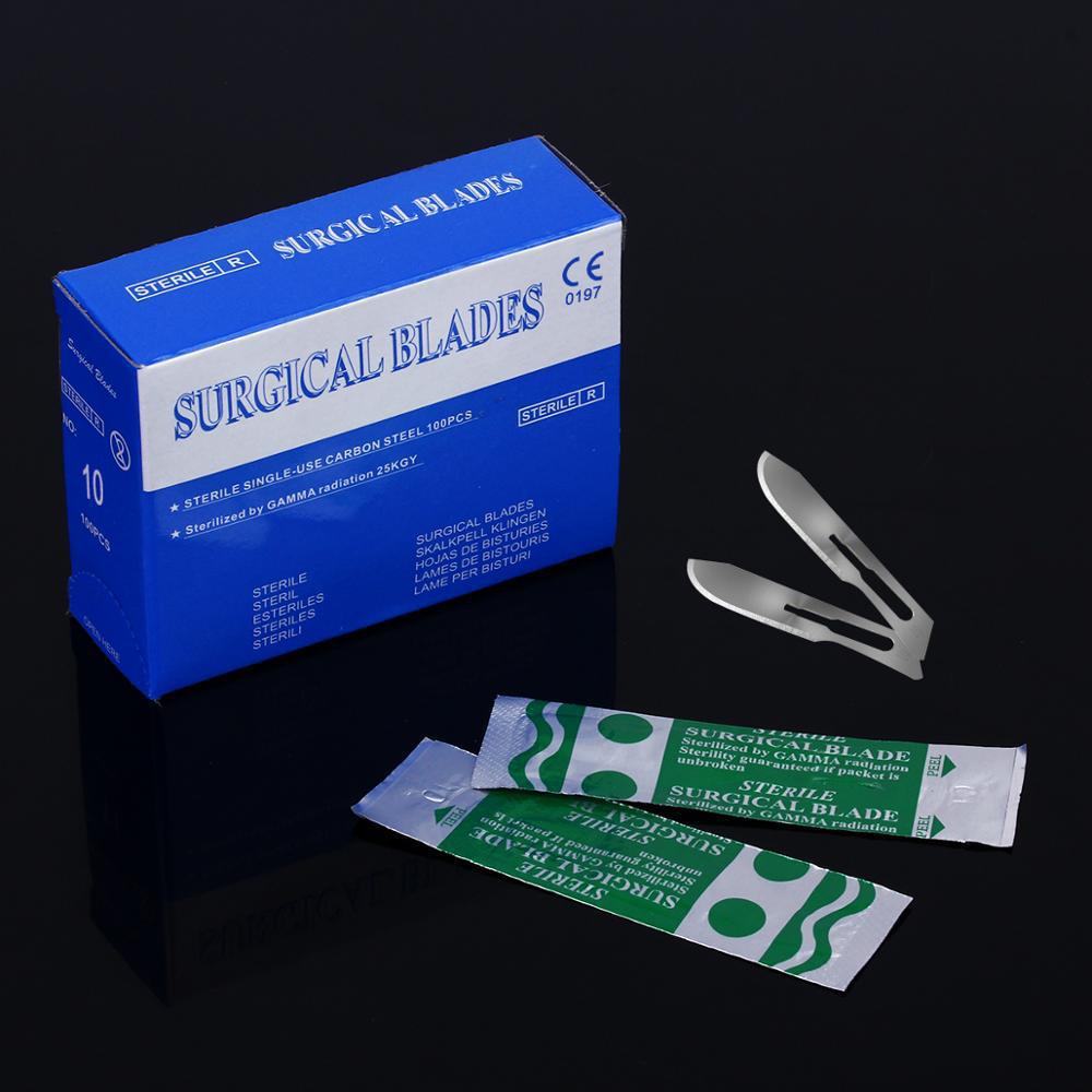 Disposable surgical carbon steel blade English carbon steel double eyelid engraving blade is not for use in domestic hospitals details Picture