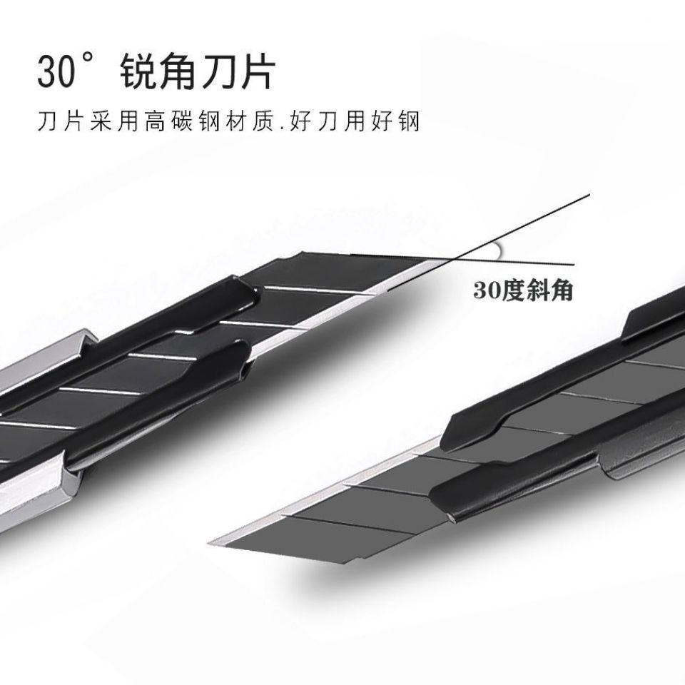 The 9mm mini small utility knife made of aluminum alloy is a utility knife, express delivery knife, paper cutting knife, film application knife and office art knife details Picture