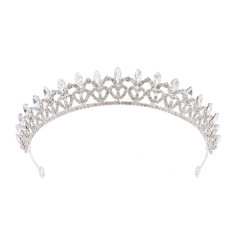 Korean-style forest-themed princess crown hair band, six-pointed star sweet water diamond crown hair accessory, wedding crown wedding hair accessory Item Picture