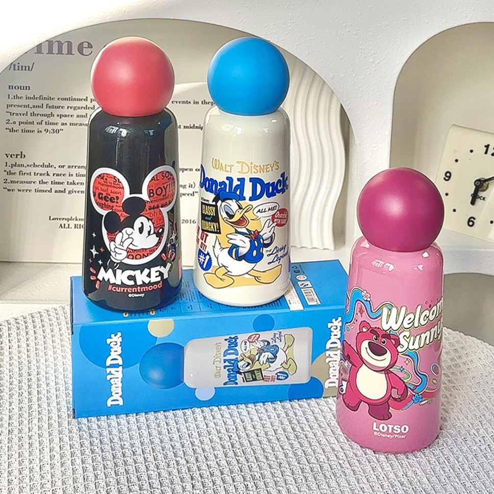 New genuine cartoon insulated cup, Strawberry bear student direct drinking water cup, compact and portable, 316 stainless steel cup details Picture