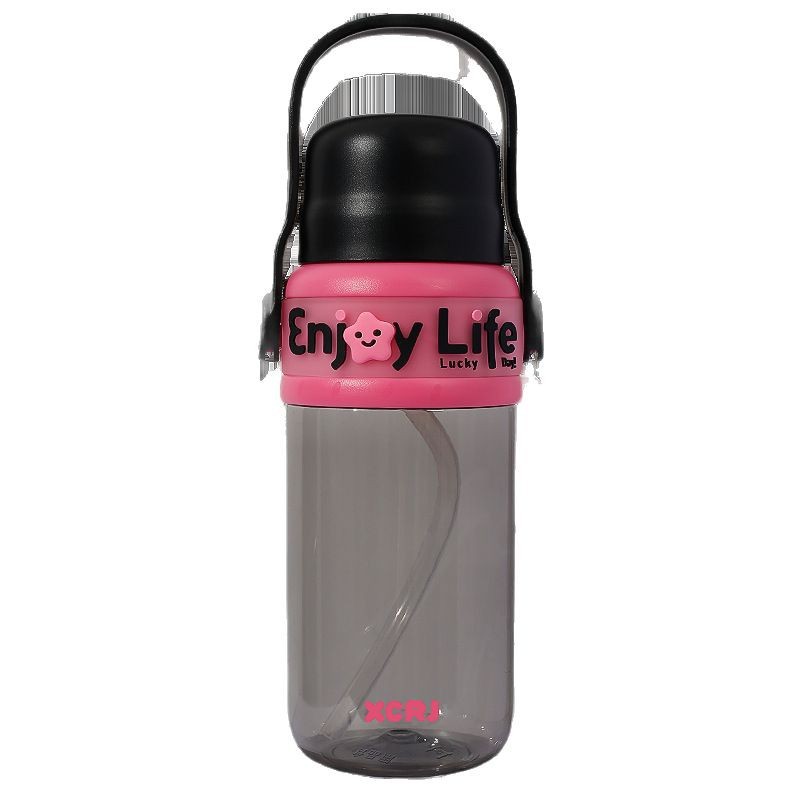 Xiaocha Diary Three-Drink Plastic Water Cup, new large-capacity girls' straw cup, portable cup for children and students Item Picture