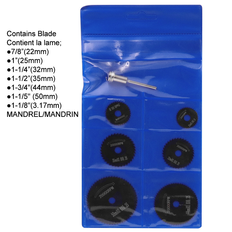 High-speed steel electric grinding machine cutting discs, hand electric drill circular saw blades, six-piece set, small saw blades, woodworking metal cutting discs undefined